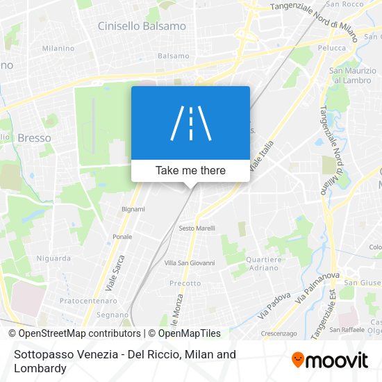 Sottopasso Venezia - Del Riccio map