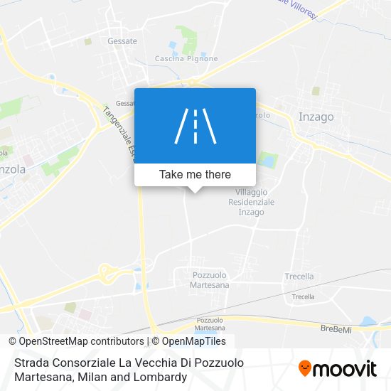 Strada Consorziale La Vecchia Di Pozzuolo Martesana map