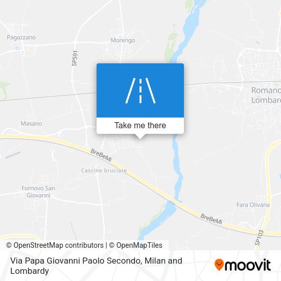 Via Papa Giovanni Paolo Secondo map