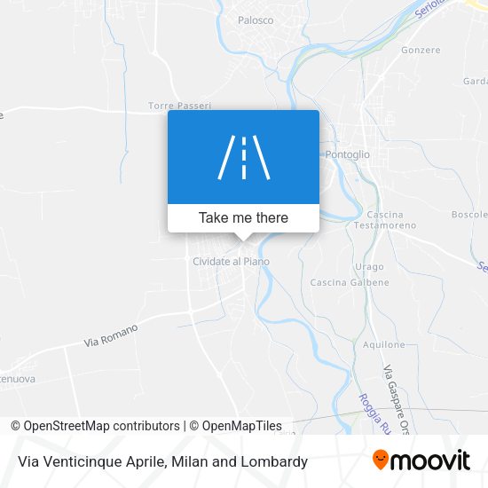 Via Venticinque Aprile map