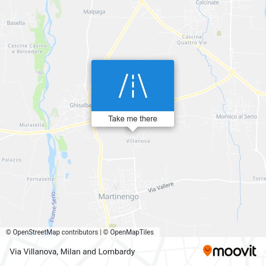 Via Villanova map