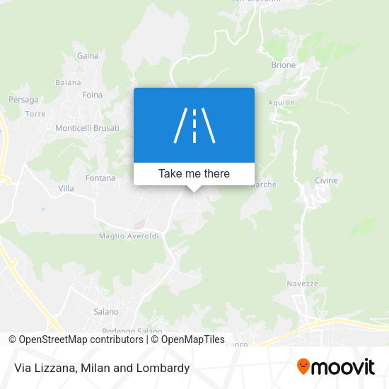 Via Lizzana map
