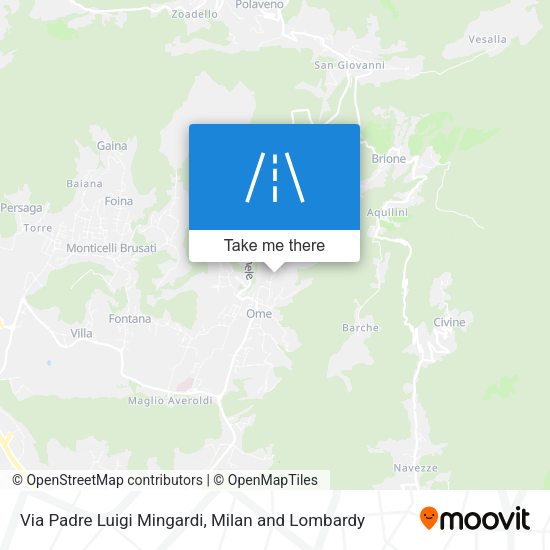 Via Padre Luigi Mingardi map