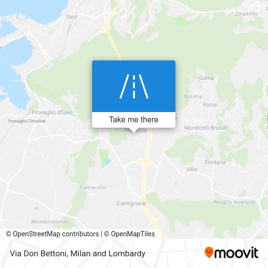 Via Don Bettoni map