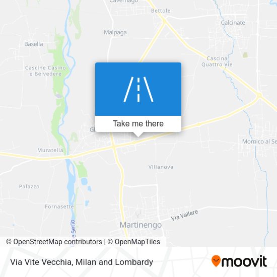 Via Vite Vecchia map