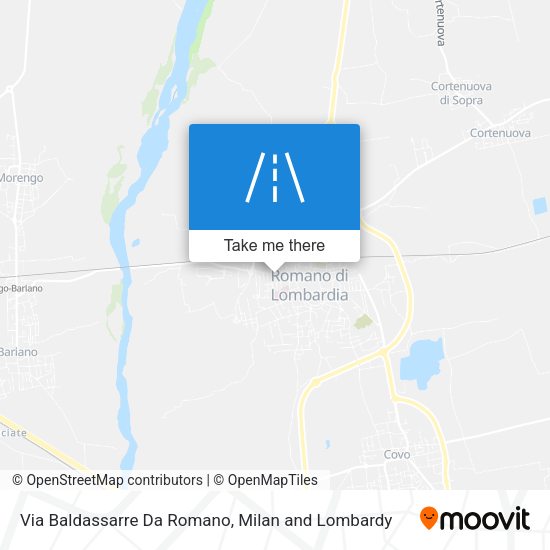Via Baldassarre Da Romano map