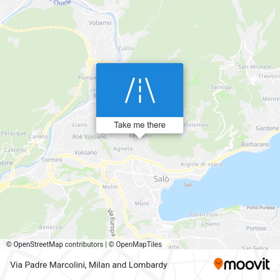 Via Padre Marcolini map