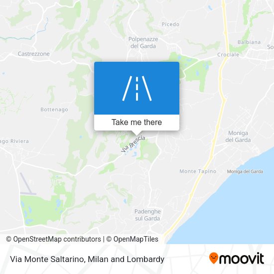Via Monte Saltarino map