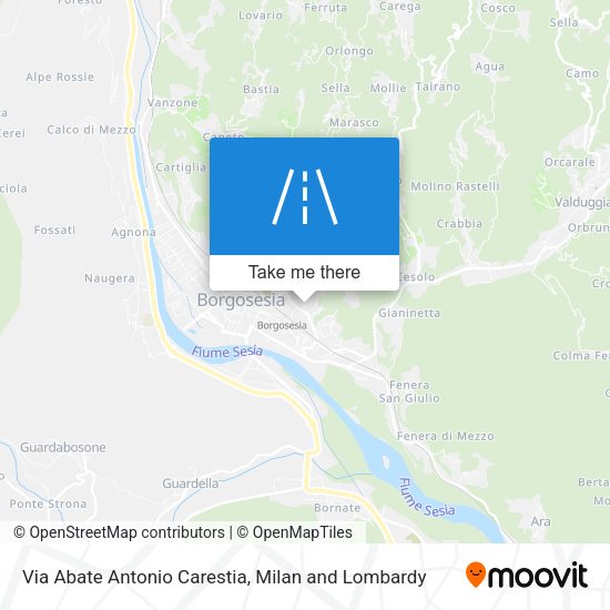 Via Abate Antonio Carestia map