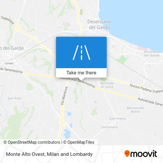 Monte Alto Ovest map
