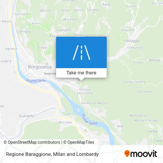 Regione Baraggione map