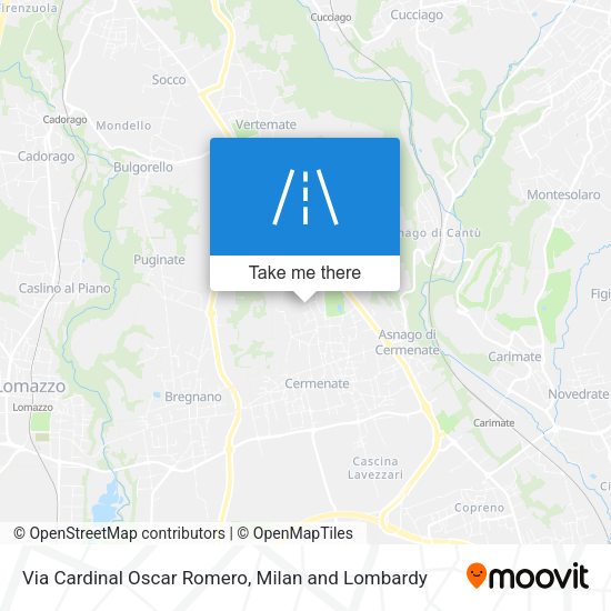 Via Cardinal Oscar Romero map