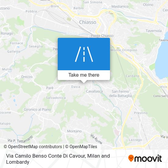 Via Camilo Benso Conte Di Cavour map