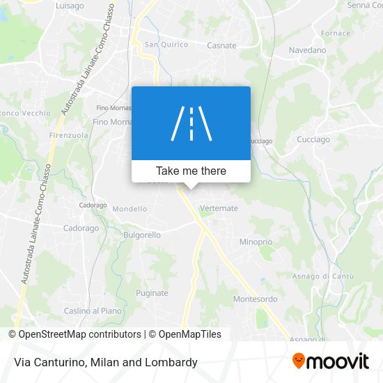 Via Canturino map