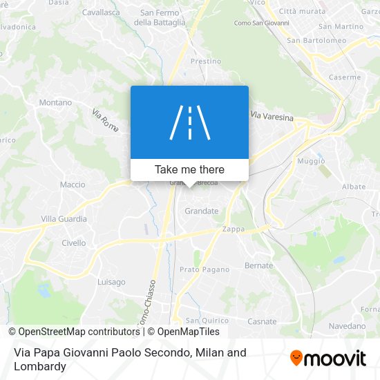 Via Papa Giovanni Paolo Secondo map
