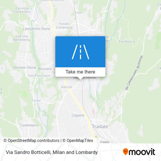 Via Sandro Botticelli map