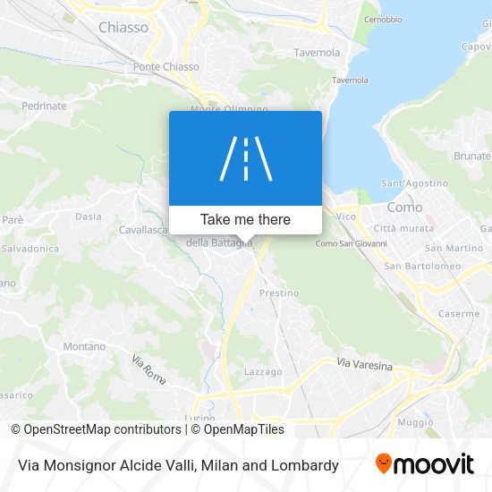 Via Monsignor Alcide Valli map