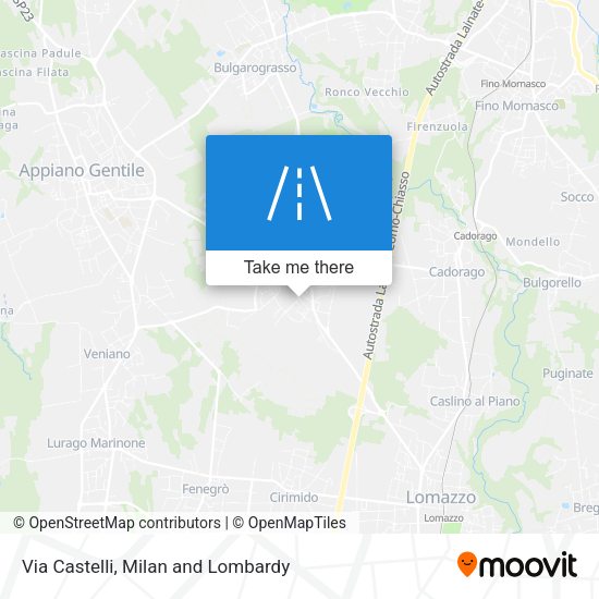 Via Castelli map