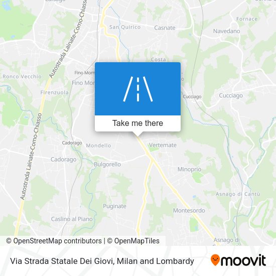 Via Strada Statale Dei Giovi map