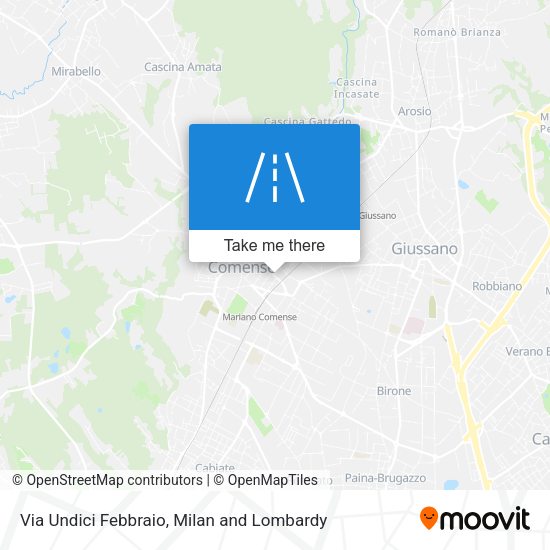 Via Undici Febbraio map