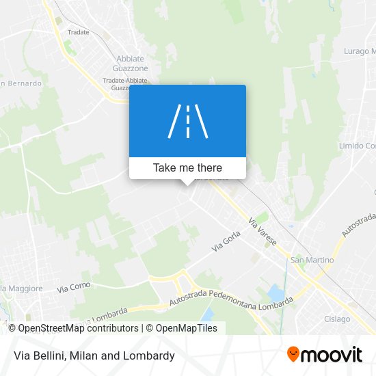 Via Bellini map