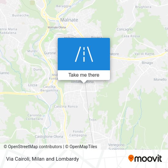 Via Cairoli map