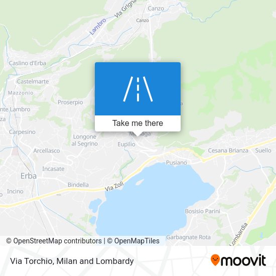 Via Torchio map