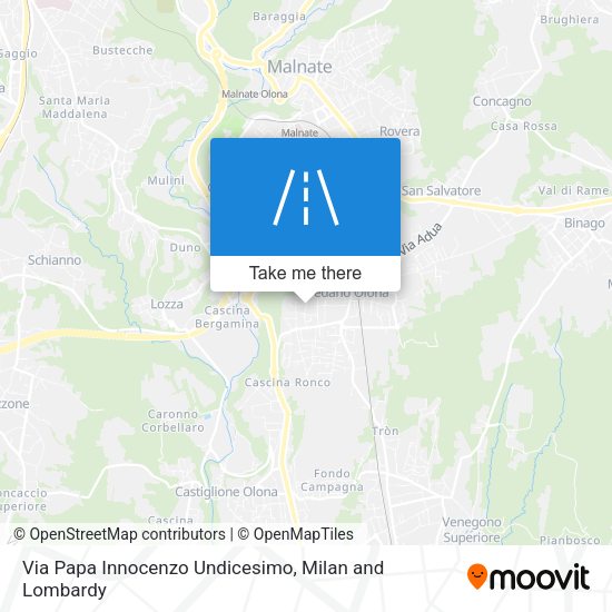 Via Papa Innocenzo Undicesimo map