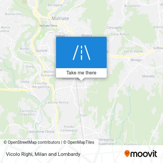 Vicolo Righi map