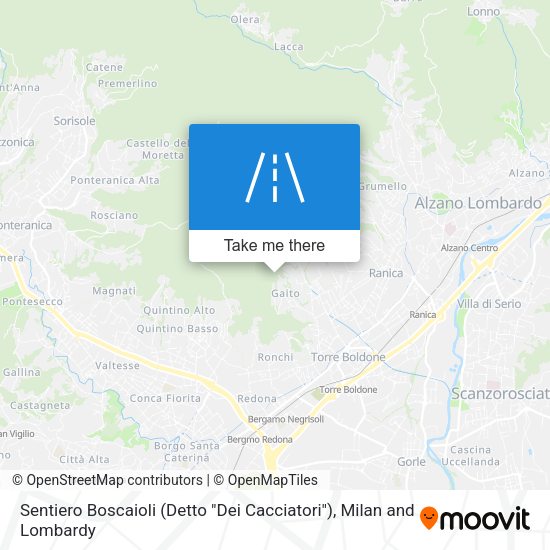 Sentiero Boscaioli (Detto "Dei Cacciatori") map
