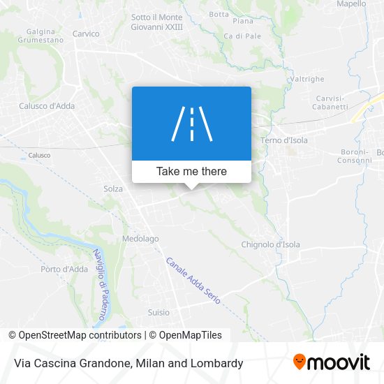 Via Cascina Grandone map
