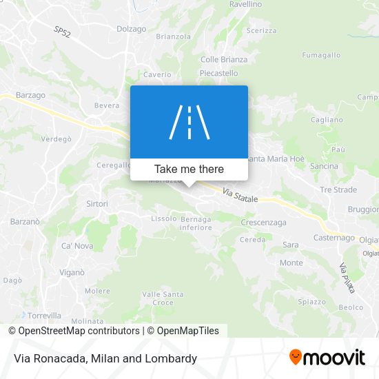 Via Ronacada map