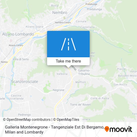 Galleria Montenegrone - Tangenziale Est Di Bergamo map