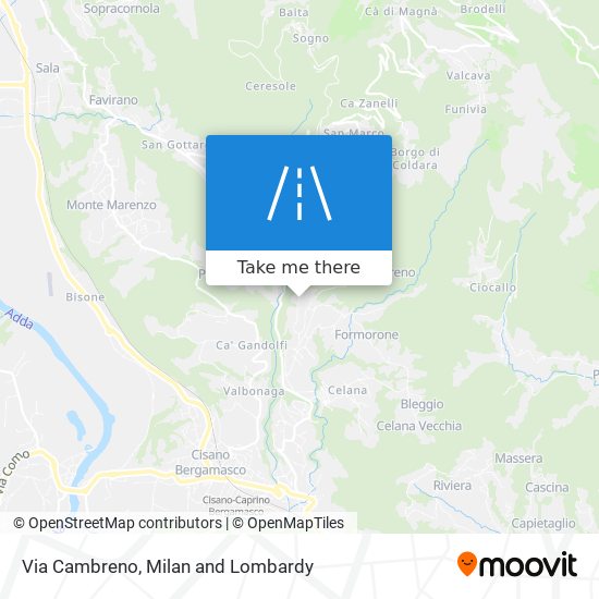 Via Cambreno map