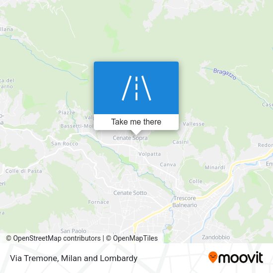 Via Tremone map