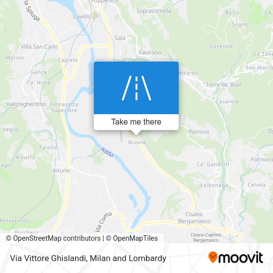 Via Vittore Ghislandi map