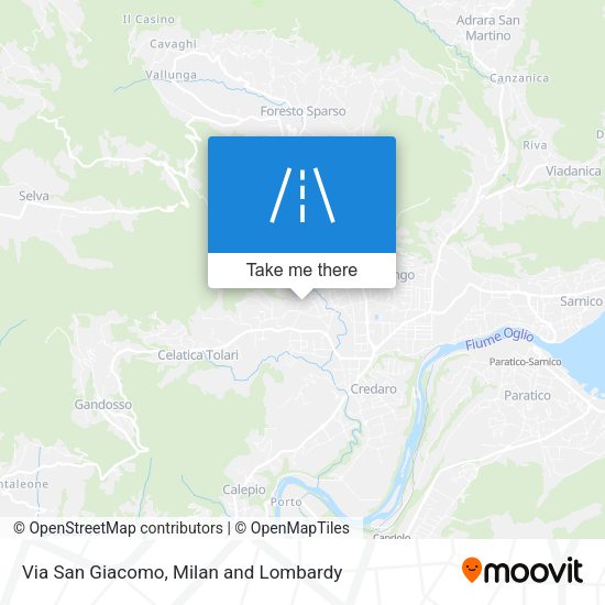 Via San Giacomo map