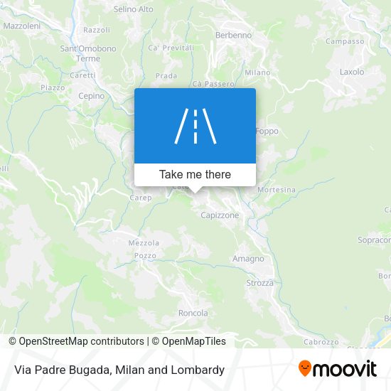 Via Padre Bugada map
