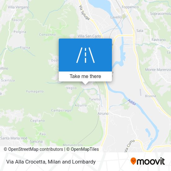 Via Alla Crocetta map