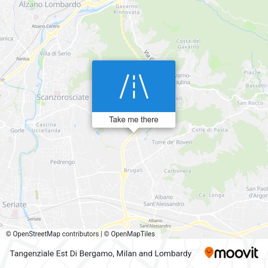 Tangenziale Est Di Bergamo map