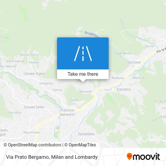 Via Prato Bergamo map