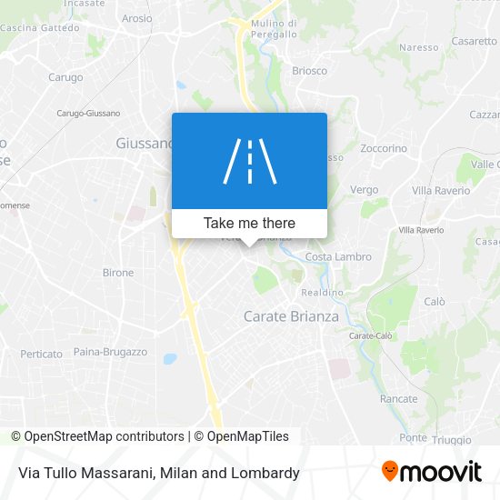 Via Tullo Massarani map