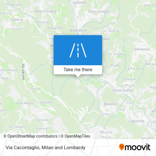 Via Cacontaglio map