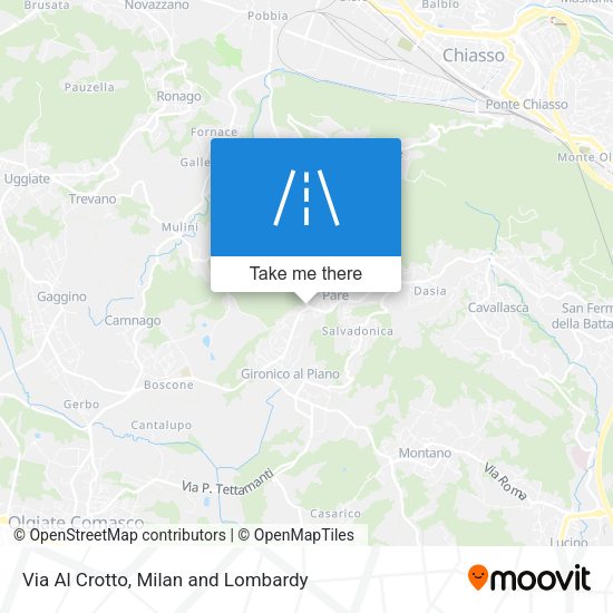 Via Al Crotto map
