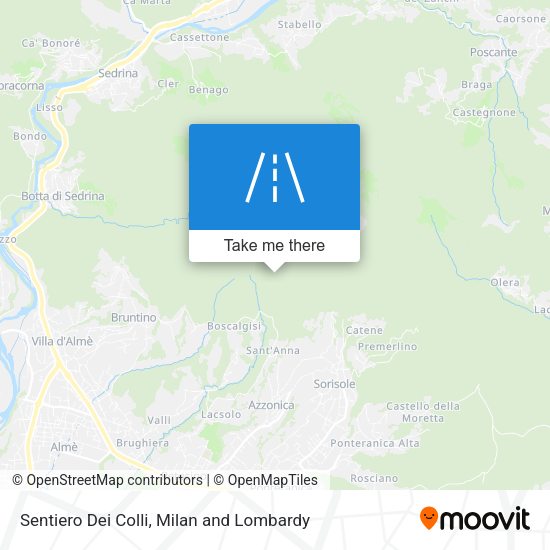 Sentiero Dei Colli map