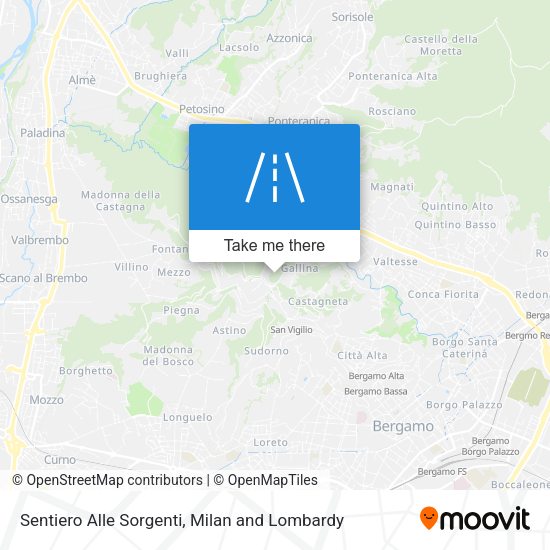 Sentiero Alle Sorgenti map