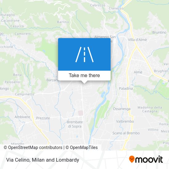 Via Celino map