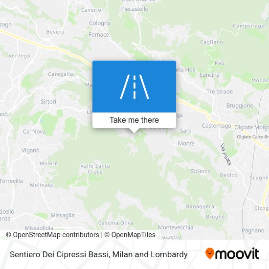 Sentiero Dei Cipressi Bassi map