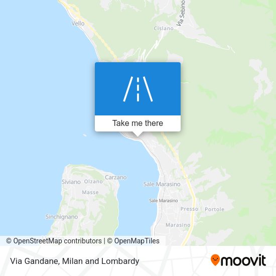Via Gandane map