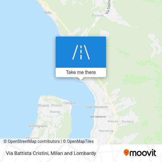 Via Battista Cristini map